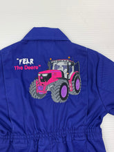 Load image into Gallery viewer, John Deere Tractor Boiler Suit pink embroidery
